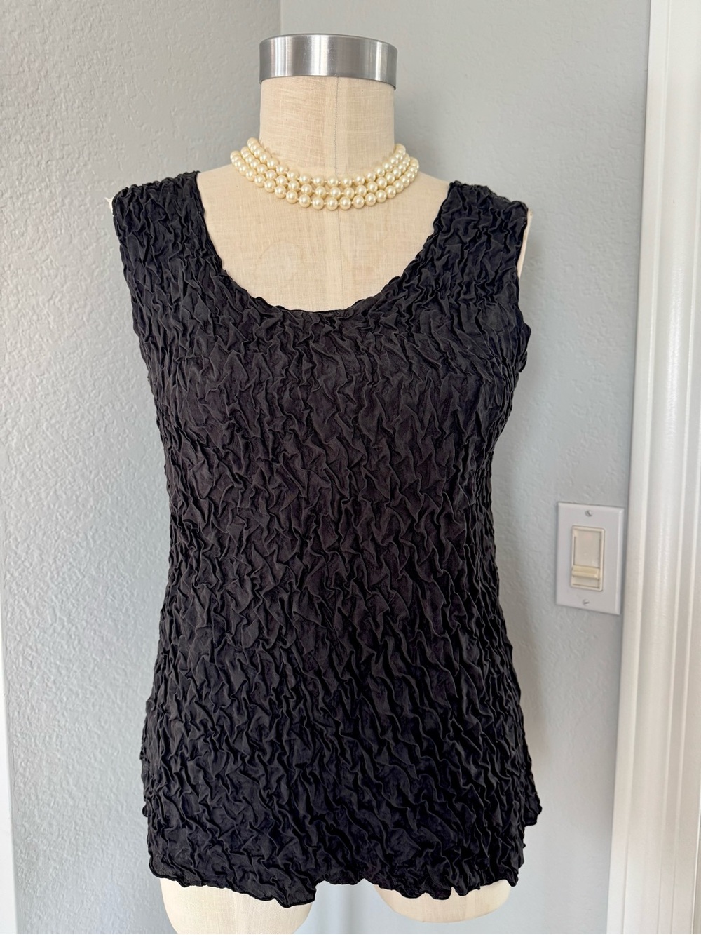100% Silk Whispers Crinkle Tank (Set Sold Seperately) M
